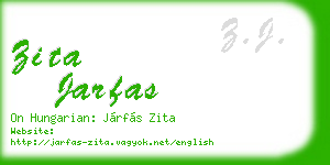 zita jarfas business card
